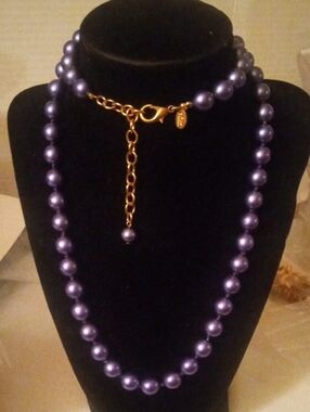 Joan Rivers 90,s  Purple Pearl Necklace